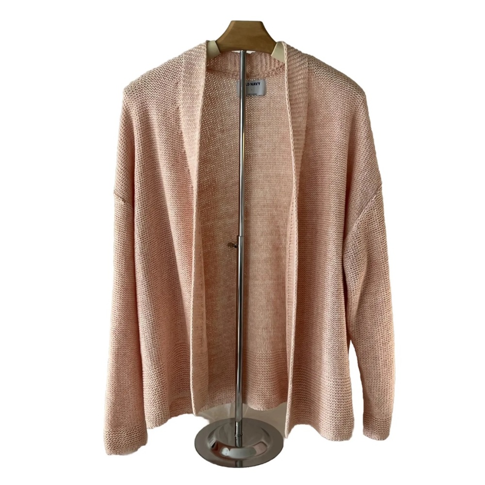 Old Navy Cardigan Women’s Knit Cardigan, Open Front-Pink Large